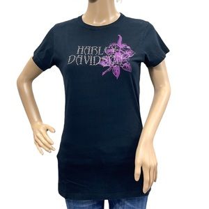 HARLEY-DAVIDSON Black Woman’s Short Sleeve Tee Shirt Size Medium